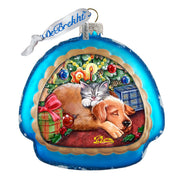 Furry Friends Glass Ornament by G. DeBrekht - Christmas Decor - 756-016
