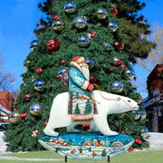 Polar Bear Santa Christmas Outdoor Scene