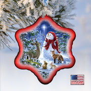Heaven Snowman Glass Ornament