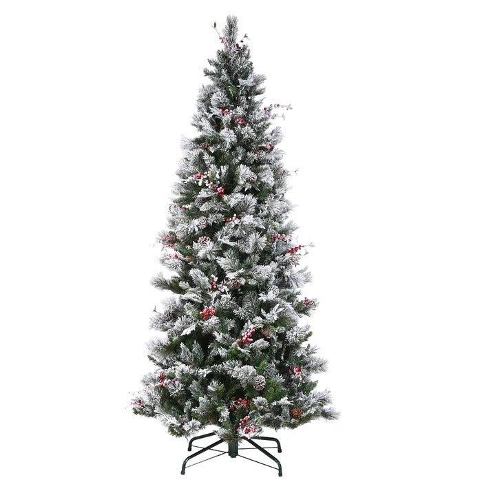 108" Lighted Artificial Pine Christmas Tree with 700 Clear Lights - Christmas Trees USA - Christmas Trees USA