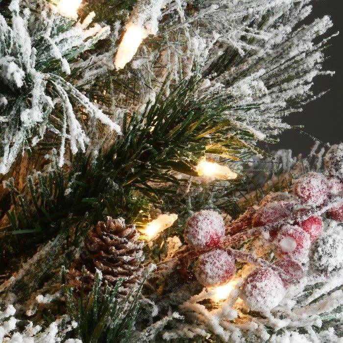 108" Lighted Artificial Pine Christmas Tree with 700 Clear Lights - Christmas Trees USA - Christmas Trees USA