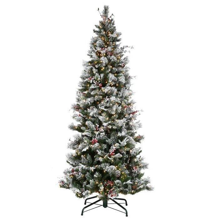 108" Lighted Artificial Pine Christmas Tree with 700 Clear Lights - Christmas Trees USA - Christmas Trees USA