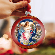 Angel in the Arch Glass Ornament