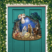 Nativity with Angel Holiday Door Decor