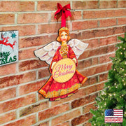 Dated Merry Christmas Angel Door Hanger by G. DeBrekht - Designocracy - 8152722H-MCH