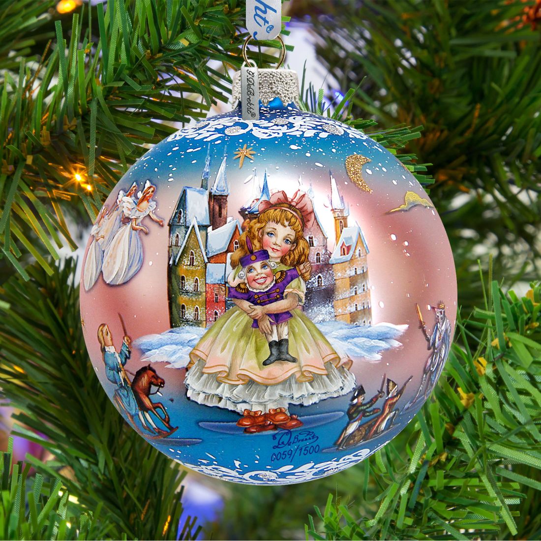 Nutcracker Fairytale Ball Glass Ornament Limited Edition by G. DeBrekht - Christmas Decor - 73854
