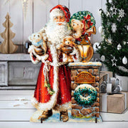 Silent Night Santa Christmas Outdoor Yard Sign by D. Gelsinger - Christmas Santa Snowman Decor - 8461013F-1315