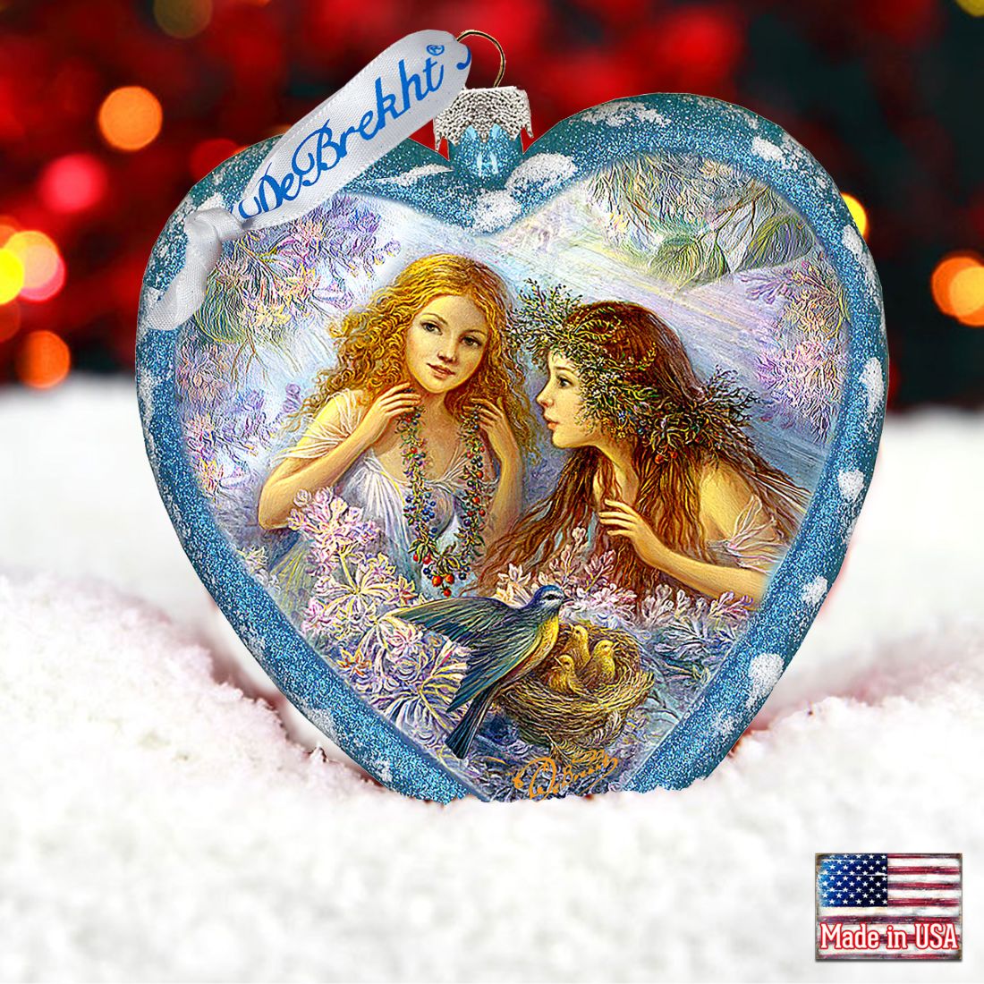 Garden Friendship Glass Ornament Limited Edition by Strelkina at G. DeBrekht - Christmas Decor - 738-091-ST