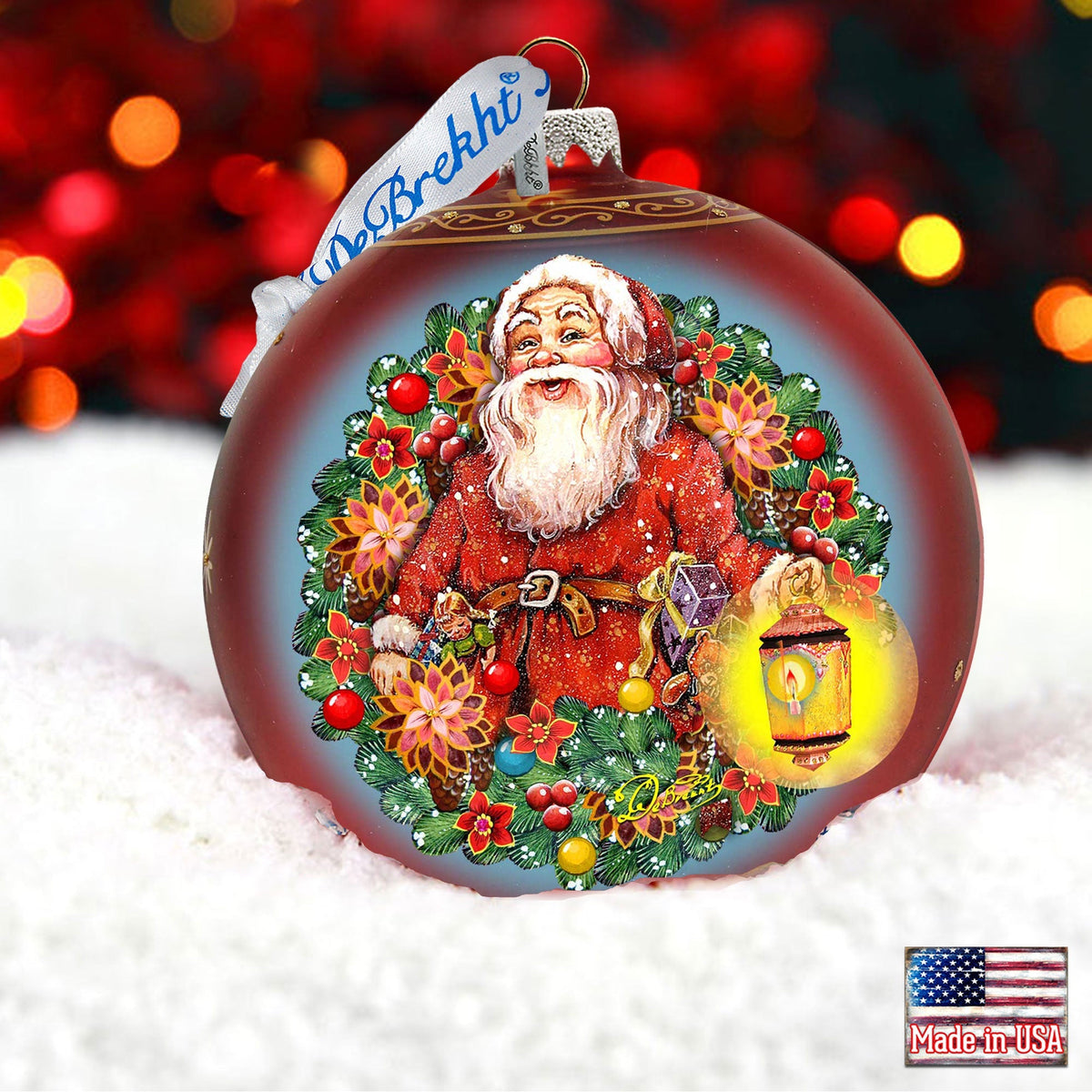 Enchanted Santa Glass Ornament Limited Edition