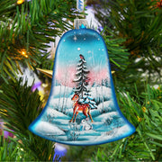 Winter Bells Glass Ornament Set of 3