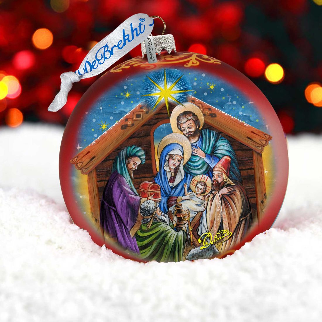 The Gift of the Three Kings Glass Ornament Limited Edition