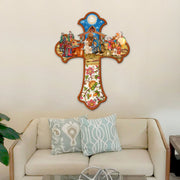 Nativity Cross Outdoor Decor by G. DeBrekht - Nativity Holiday Decor - 8191164F