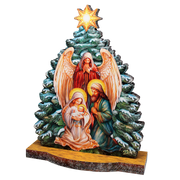 Graceful Angel Nativity Limited Edition Wooden Figurine by G. Debrekht - Centerpiece for Holiday Decor - 89306