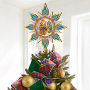 Italian-inspired Santa Tree Topper Wooden Decor by G. Debrekht  - Santa Snowman Decor - 89522