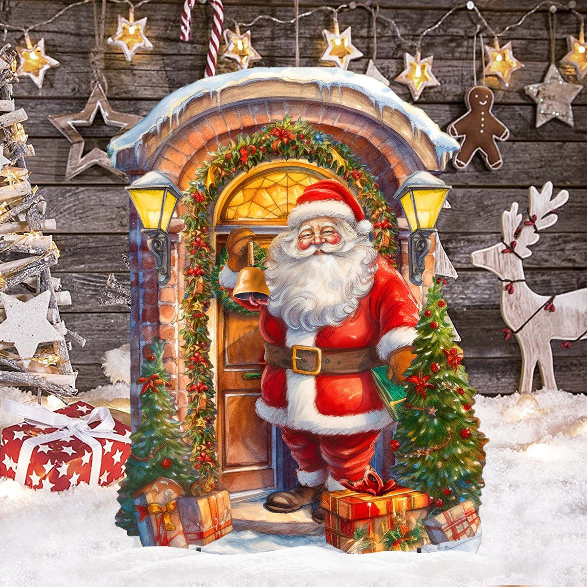 Knocking the Door Santa Outdoor Decor