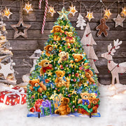 Teddy Bear Tree Holiday Outdoor Yard Sign