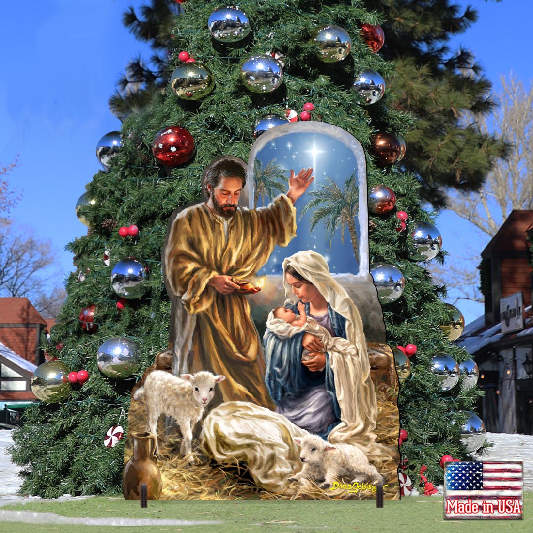 Glory to God Nativity Outdoor Decor by D. Gelsinger - Nativity Holiday Decor - 8461045F-DG