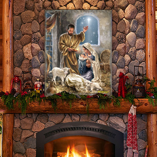 Regal Glory to God Wooden Wall Art by D. Gelsinger - Nativity Holiday Decor - 95677B-DG