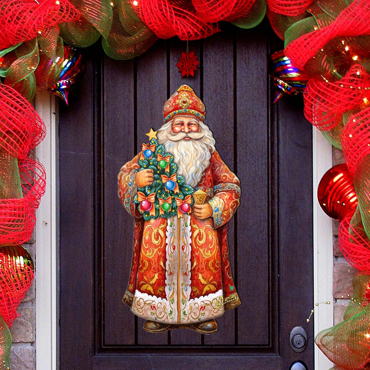 Santa's Tree of Joy Holiday Door Decor