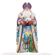 Santa and the Guardian Angels Christmas Outdoor Scene
