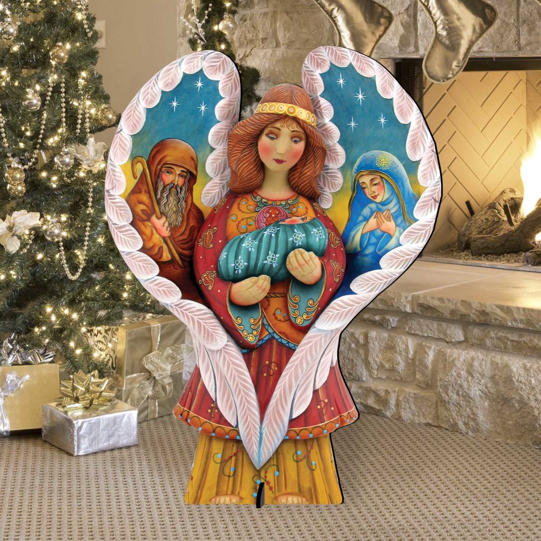 Holy Family Angel Outdoor Decor