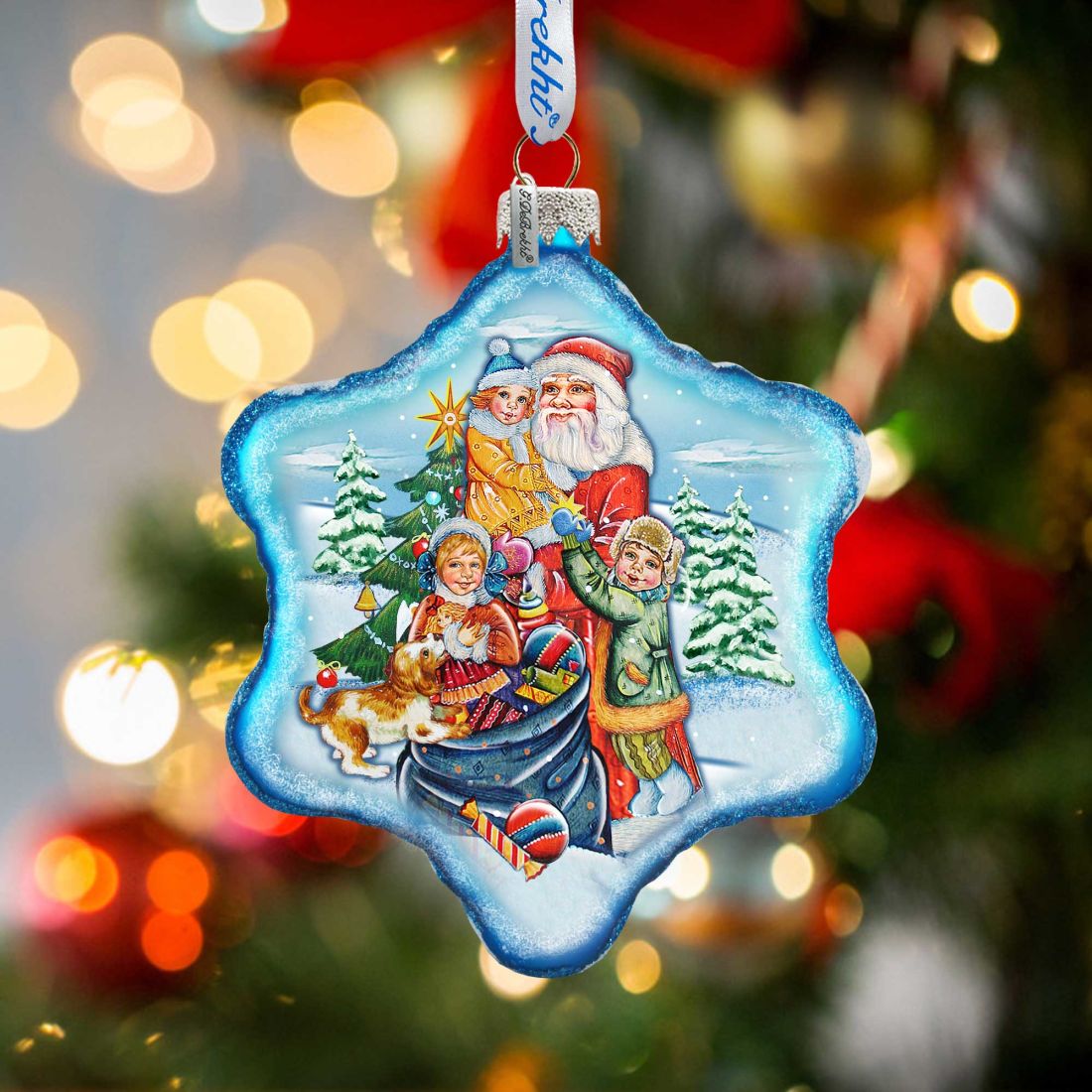 Winter Play Glass Ornament Set of 3 by G. DeBrekht - Christmas Decor - 75104-B3