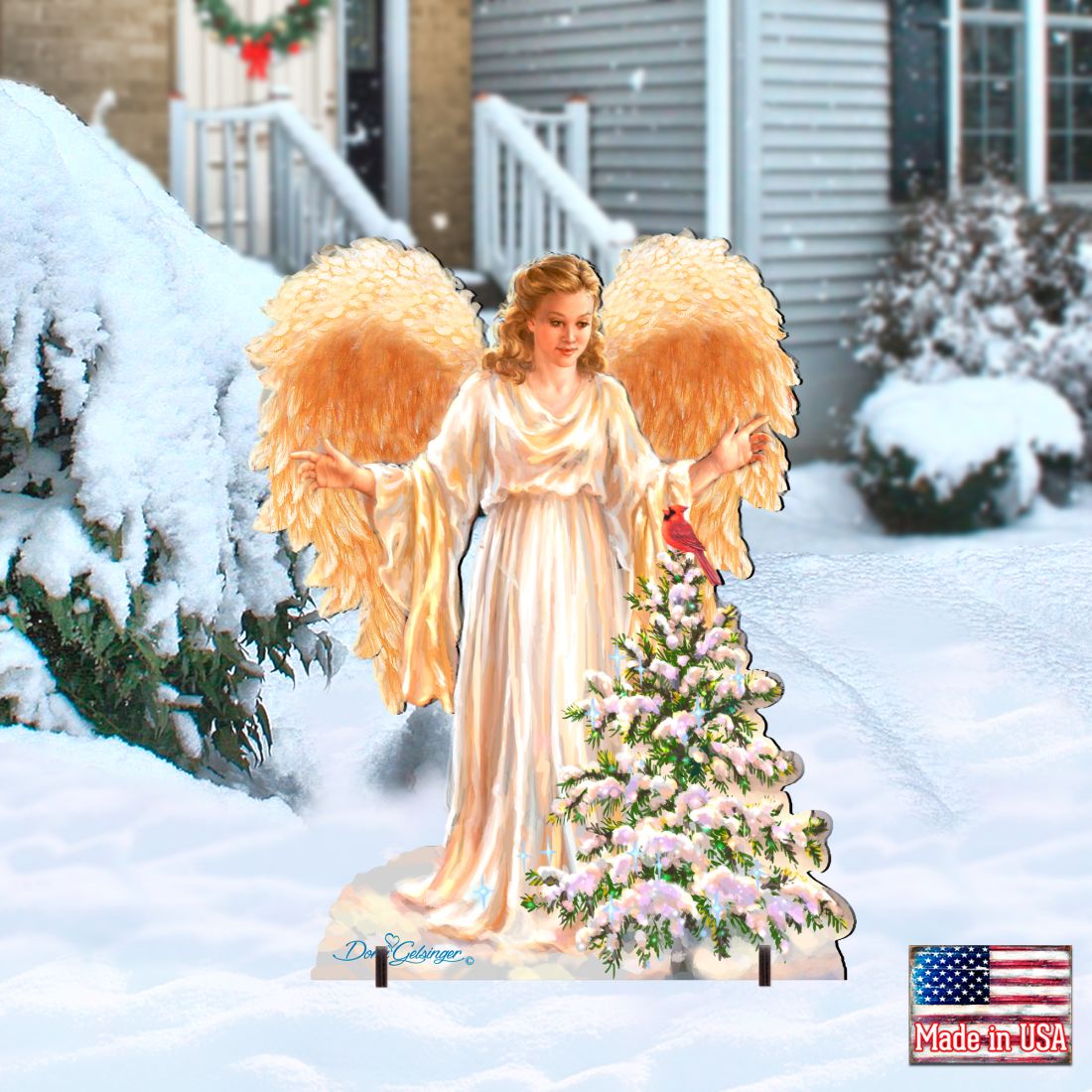Woodland Angel Nativity Outdoor Decor