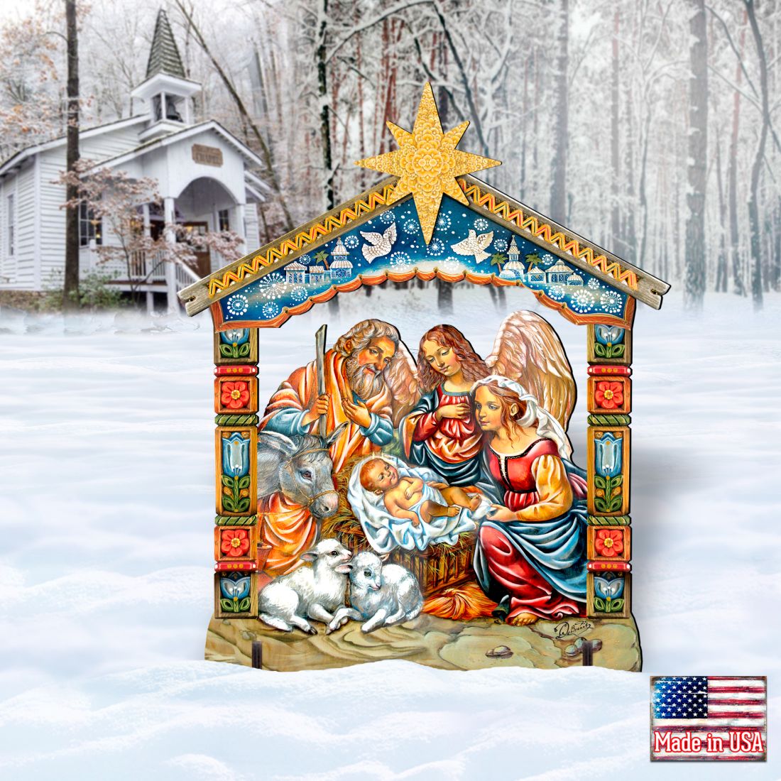 Nativity Outdoor Decor by G. DeBrekht - Nativity Holiday Decor - 8114031F