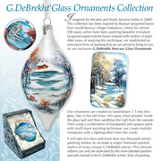 Baby Angel with Bunny Glass Ornament by G. DeBrekht - Nativity Holiday Décor - 754-015