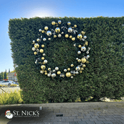 Pre-Decorated Christmas Wreath with Warm White Lights Gold/Silver