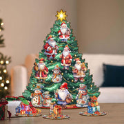 Santa Claus Christmas Tree Eco Wood Set by G.DeBrekht Christmas Decor - 8091516