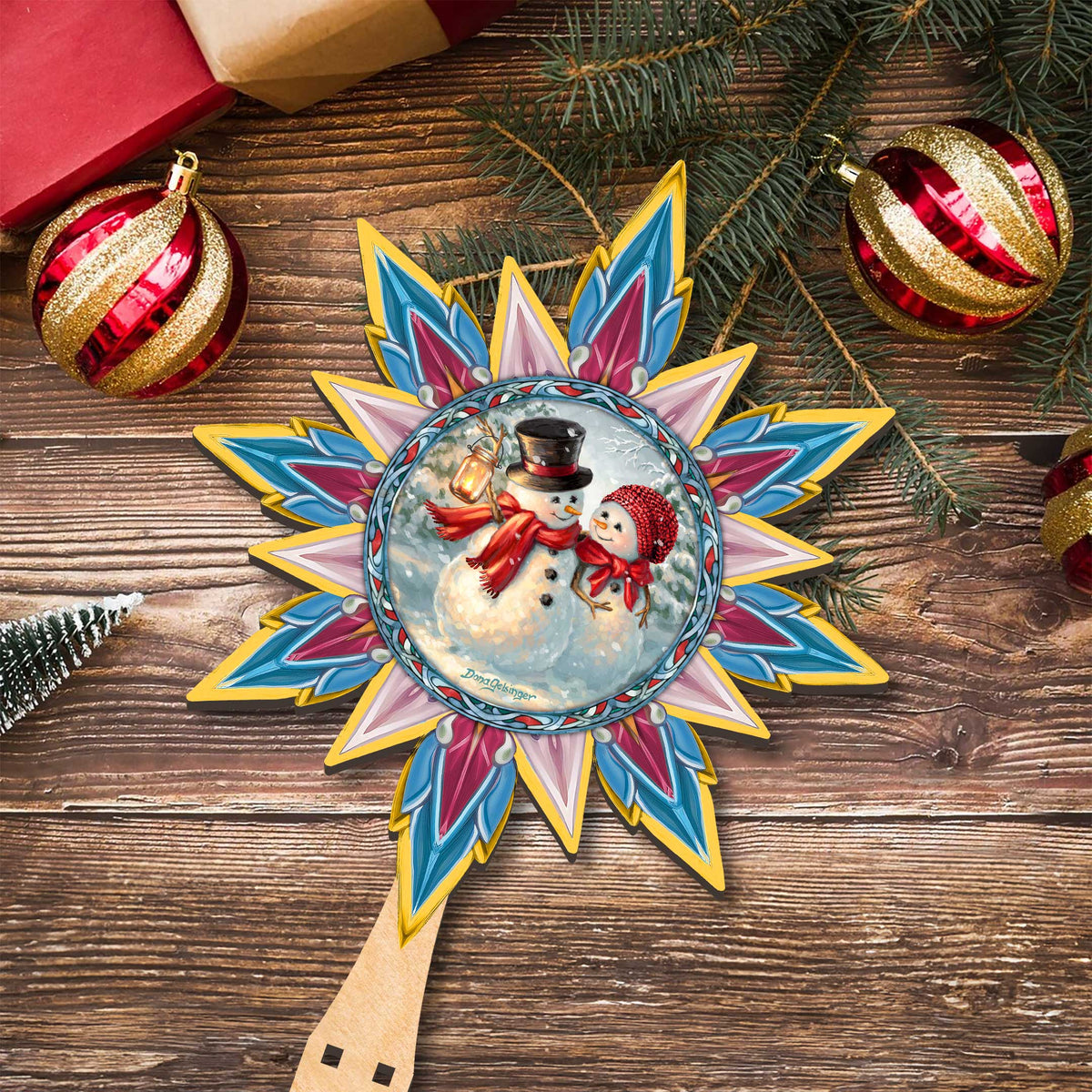 Snow Much in Love Tree Topper Wooden Decor