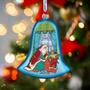 Night Before Christmas Glass Ornament Set of 3 by G. DeBrekht - Christmas Santa Snowman Decor - 75010-B3
