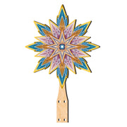 American-inspired Santa Tree Topper Wooden Decor by G. Debrekht  - Santa Snowman Decor - 89523