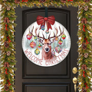 Welcome Christmas Front Door Welcome Sign, Wooden Front Porch Decor by G. Debrekht Christmas Decor - 933118H