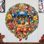 Nativity Wreath Holiday Door Decor