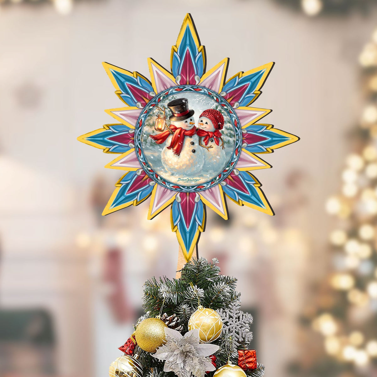 Snow Much in Love Tree Topper Wooden Decor