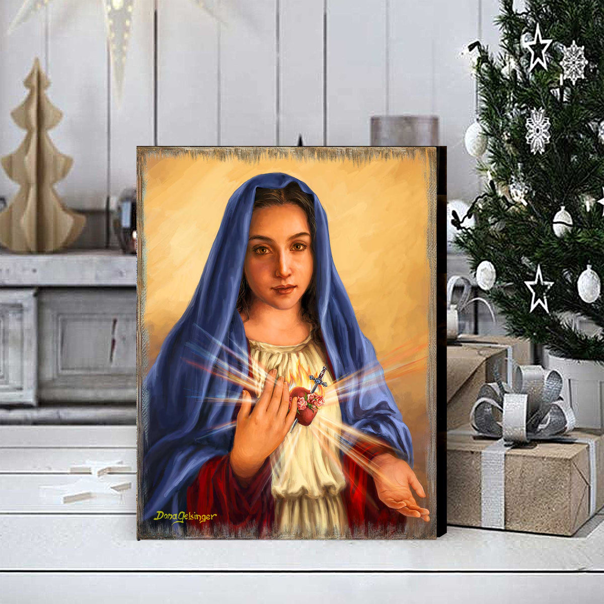 Immaculate Heart of Mary Wall Art by D. Gelsinger - Nativity Holiday Decor  - 95686B-DG