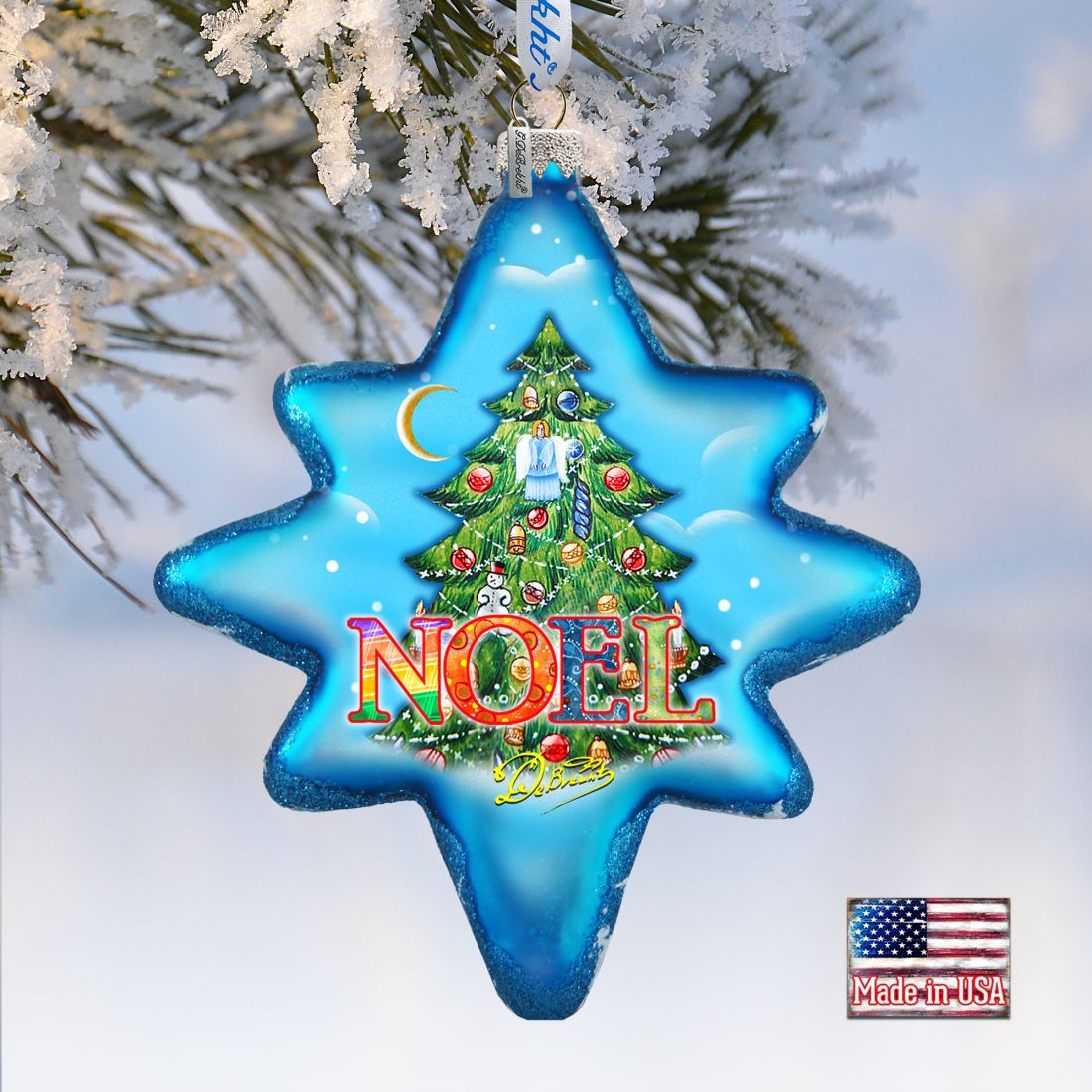 North Star Glass Ornament