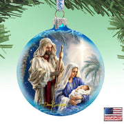 Holy Night Glass Ornament Limited Edition by D. Gelsinger - Nativity Holiday Decor - 73894-1618