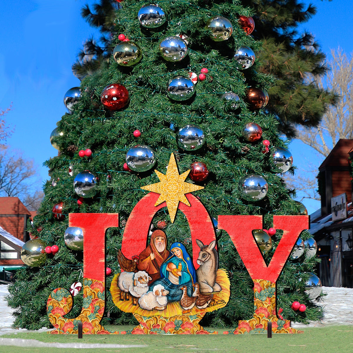 Joy Outdoor Nativity Set