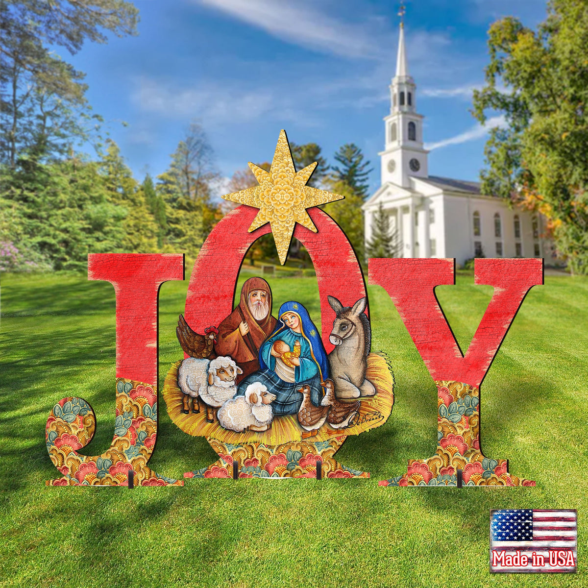 Joy Outdoor Nativity Set