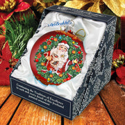 Santa the Bird Whisperer Glass Ornament Limited Edition by G. DeBrekht - Christmas Decor - 73914