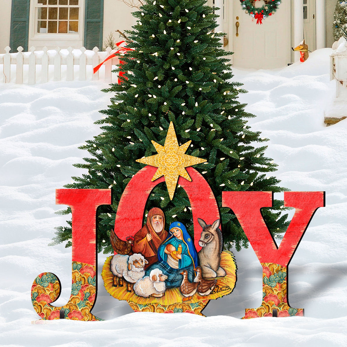 Joy Outdoor Nativity Set