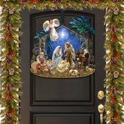 Nativity with Angel Holiday Door Decor