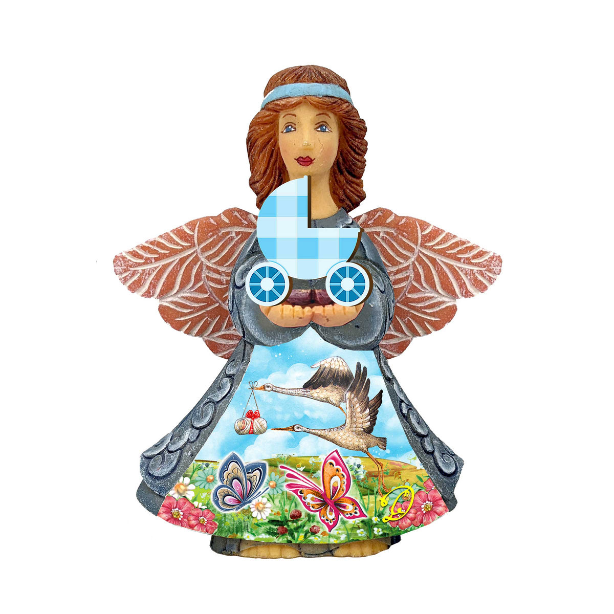 Angel of Birth Handcrafted Christmas Figurine - G. DeBrekht - Nativity Holiday Decor - 516657