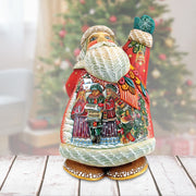 Christmas Chorus Santa Handcrafted Christmas Figurine - G. DeBrekht - Christmas Santa Snowman Decor - 516512
