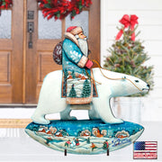Polar Bear Santa Christmas Outdoor Scene
