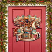 Carousel Horse Holiday Door Decor  by G. Debrekht - Christmas Decor - 8611027H
