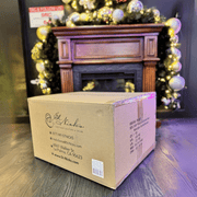 9'x14" Pre-Decorated Garland with Warm White Lights Gold/Silver